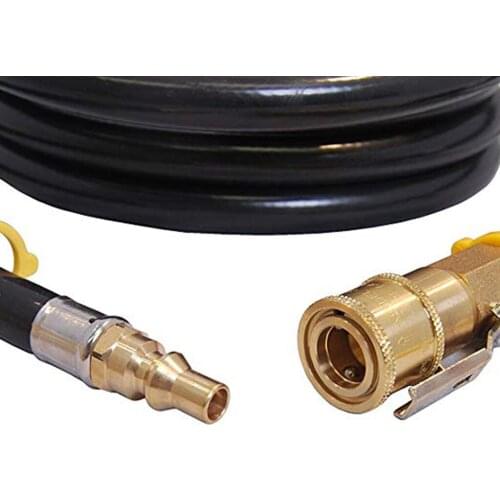 12Ft RV Propane Quick Connect, Low Pressure, Shutoff Valve & Full Flow Plug