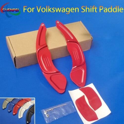 2pcs Aluminum Car Steering Wheel Shift Paddle Extension Shifter For VW Golf 7 Sagitar Tayron Polo Gli Rline Interior Accessories