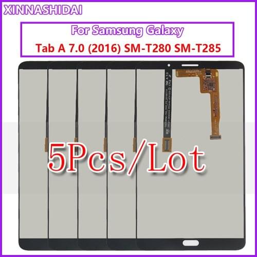 5 Pieces/Lot For Samsung Galaxy SM-T280 T280 T285 LCD Display Touch Screen Digitizer Sensors Assembly Panel Replacement
