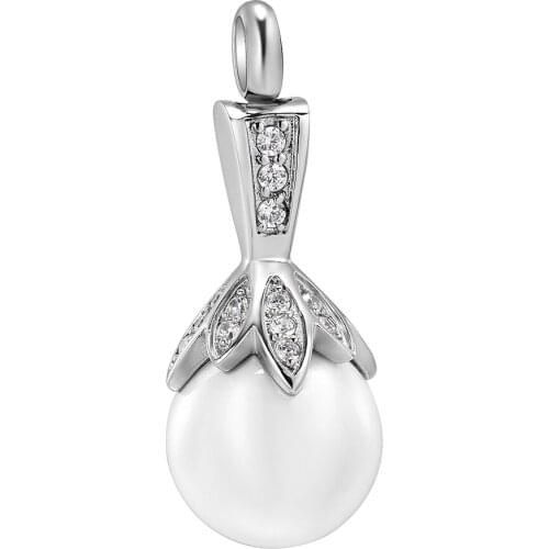 9932 Memorial Necklace Cremation Jewelry man-made Pearl Ash Holder For Pet/Human Cremation Urn Pendant Vintage Jewelry Exquisite