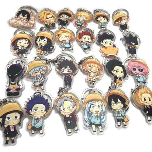 Anime My Hero Academia Midoriya Izuku Todoroki Shoto Acrylic Keychain Pendant Bags Charm Decor Q Version Kindergarten Series Toy