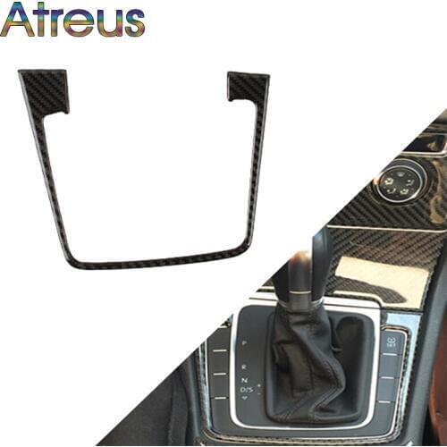 Atreus 1pcs Gears Shift Panel Trim Carbon Fiber Car Sticker for Volkswagen VW Golf 7 MK7 Golf GTI R Auto Accessories 2013 - 2017