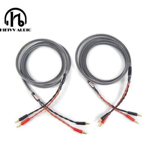 Hifivv audio hifi Speaker Cable audio speaker line Copper Gold-plated Bananas Plug DIY