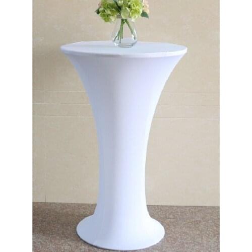 White Spandex Cocktail Table Cover