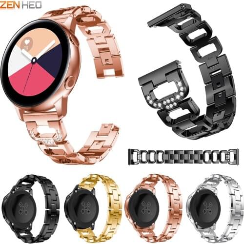20mm Rhinestone Bracelet Strap For Samsung Galaxy Watch Active 1 2/Galaxy Watch 42mm Smart Watch Band For Garmin Forerunner 245