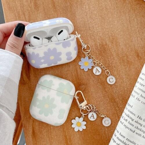 For Airpods Case 1/2 Airpods Pro Cute Korea flower Pendant Hearphone Cover fundas for Air Pods 2 Earphone Protective Case