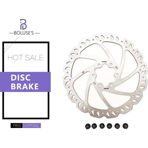 Electric Bike Disc Brake 160mm 6-nail Stainless Steel Disc Electric Scooter Brake Pads With Screws Tools Spare Parts For Bicycle