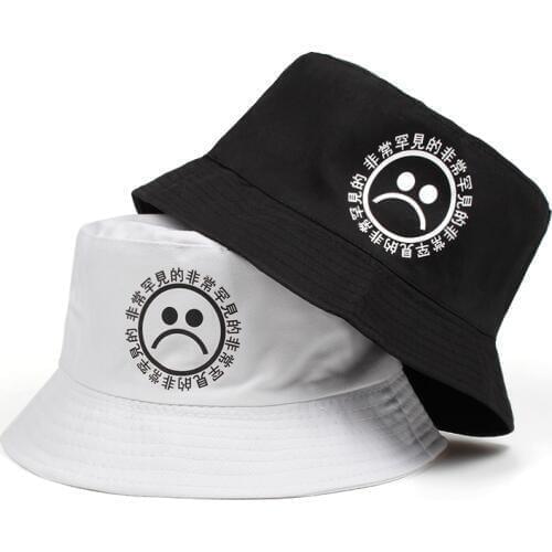 2018 new women men fisherman sad boy bucket hat hip hop navy white black red sadboy summer sun panama cry face bonnie cap