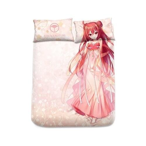 Anime Cartoon Date A Live Itsuka Kotori Quilt Cover Soft Printed Bedding Set With Pillow Case Bed Sheet Duvet Cover Set
