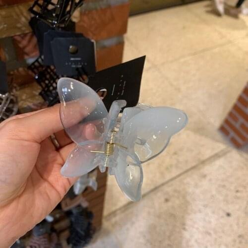Korean gradient butterfly catch clip ins net celebrity elegant girl back head bathing hairpin hairpin headdress female