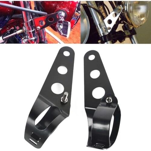 POSSBAY 28-45mm Motorcycle Headlight Fork Mount Bracket For Harley Honda Suzuki Yamaha Kawasaki BMW Ducati Cafe Racer Chopper