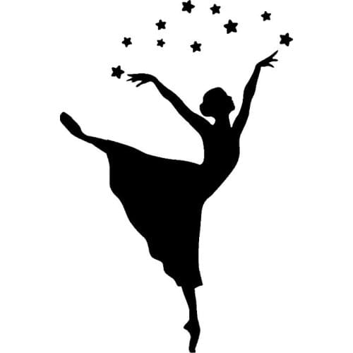Cool dancer and cute Star Car Stickers Decals motorcycle truck auto parts creative off road PVC stickers 14cm * 9.1cm