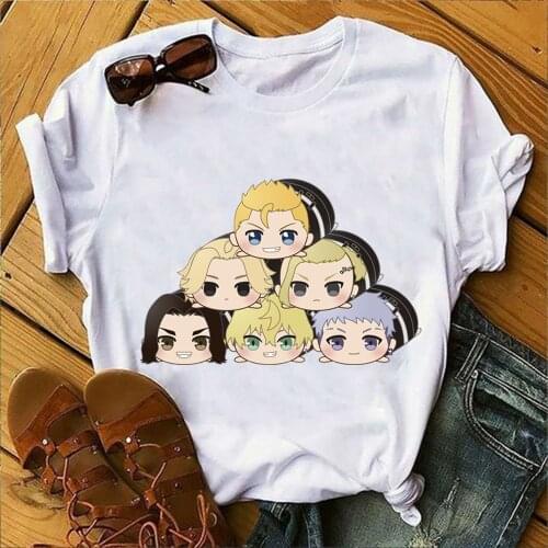 Summer Loose Cotton Tshirt Female Shirts Tokyo Revengers Anime Tshirt Loose Tee Women