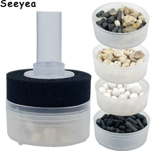 Mini Aquarium Air Filter Sponge For Fish Tank Air Pump 4 Type Water Filter Sotne Small Medium Aquarium Fish Tank Accessorios