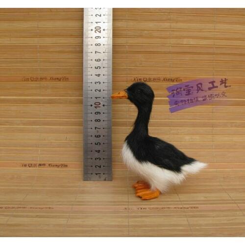 Mini cute simulation black duck toy polyethylene&fur small duck model gift about 13x12cm 1917