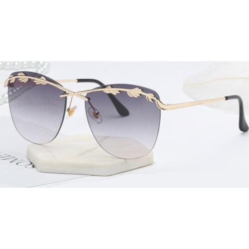 Fashion Frameless Sunglasses High Quality Gradient Sunglasses Ms. Metal Sun glasses Brand High Definition Lens UV400 De Sol