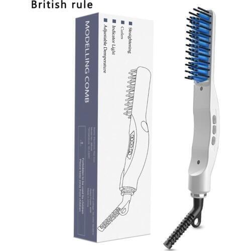 LCD Mens Straight Hair Combs Multi-function Hair Combs Beard Style Combs Hair Care Straightener