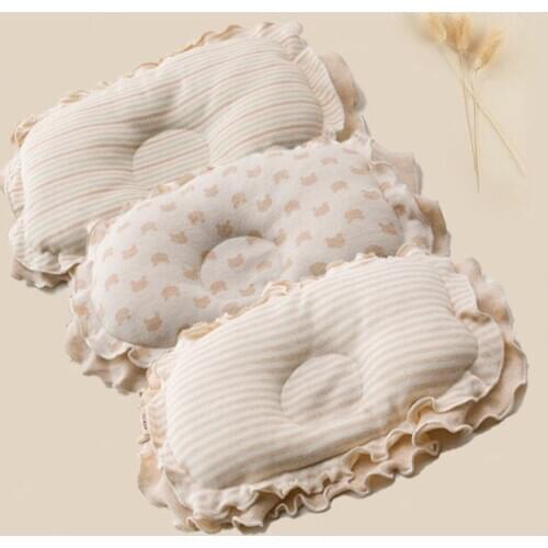 Newborn Infant Anti Roll Soft Pillow Flat Head Neck Prevent Infant Support Baby Gifts