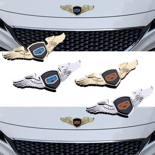 Zinc Alloy Car Sticker Front Cover Emblem Wing Badge For Geely Emgrand EC7 EC8 X7 GE GT EV8 EX7 Vision CK GE MK BL King Kong GX7