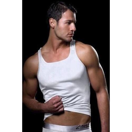 New man pure cotton slim sexy halter top for sports and leisure tank