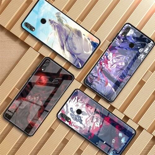 Mo Dao Zu Shi Luxury Tempered Glass Phone Case Cover For Huawei P20 P30 P40 Lite PRO Mate 20 30 Lite Pro
