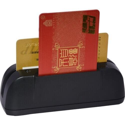 USB 13.56MHz Dual Head 3 Tracks Magnetic Stripe RFID Multi Card Reader HCC790U