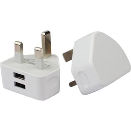 5V 2.1A UK Plug Charger For iPhone Samsung Huawei USB Wall Charger Universal Dual Port USB Power Adapter
