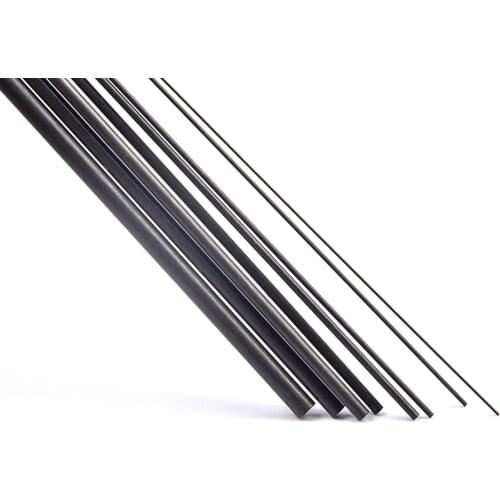 10Pcs Carbon Fiber Rod 500mm Length And Diameter 0.5mm-7mm Round Solid Carbon Rod For Fixing And Strengthening Use To Kite Tents