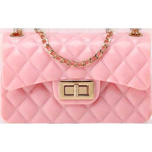 Trend Fashion Crossbody Bag Solid Color Rhombus Shoulder Messenger Bag Mobile Phone Chain Bag Causal Simple Handbags