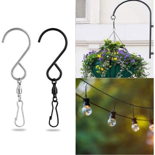 10 Pack Swivel Hooks Clips for Hanging Wind Spinners Wind Chimes Crystal Twisters Party Supply Rotating Display S Hooks