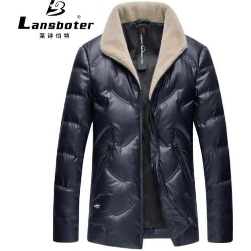 Waterproof Men Puffer Jackets 100% Wool Collar Winter 90% White Duck Down Coat for Men Fashion Down Male Chaqueta Hombre JK-896