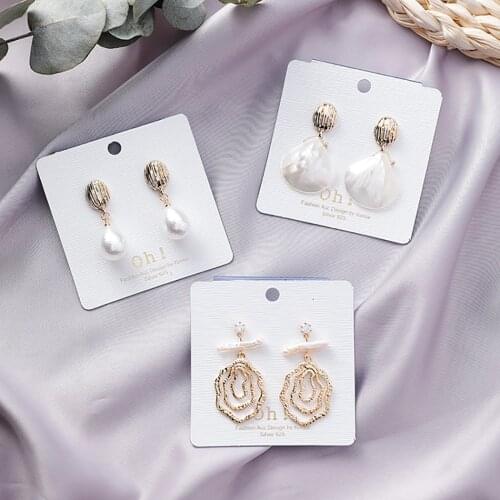 Women Korean Style Pearl Earrings Faux Pearls Trendy Dangle Earrings Fashion Decorative Drop Earring Stylish Pendant Earrings