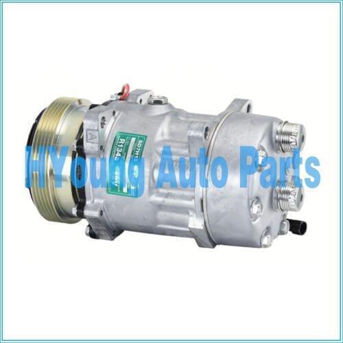 198137 98462134 7H15 6453NR 7882 car a/c compressor for car Fiat Ducato 2.8lt DSL HTO R134a rear Tube-O Steel