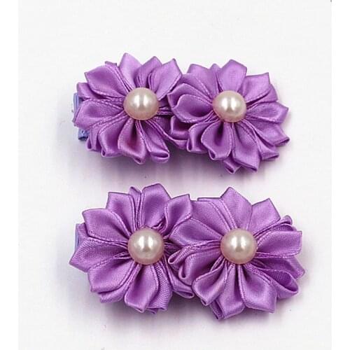 2pcs/lot High Quality girl hair clip Pearl flower hairpin for children hair flowers hairpin DIY Hair Accessories For Women
