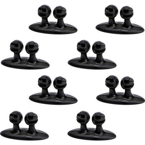 LEEPEE 8Pcs/Set Car Wire Holder Auto Charger Line Clasp Clamp Tie Fixer Cable Organizer for Headphone USB Cable Self-adhesive