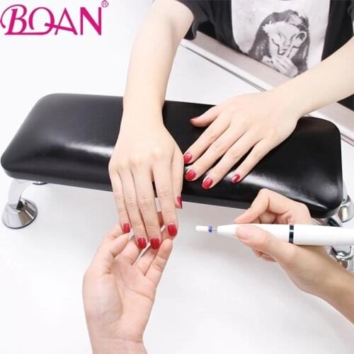 BQAN 1PC Luxury Genuine Leather Hand Rest Pillow Manicure Table Hand Cushion Nail Art Stand Pillow Holder Hand Wrist Rest Tools
