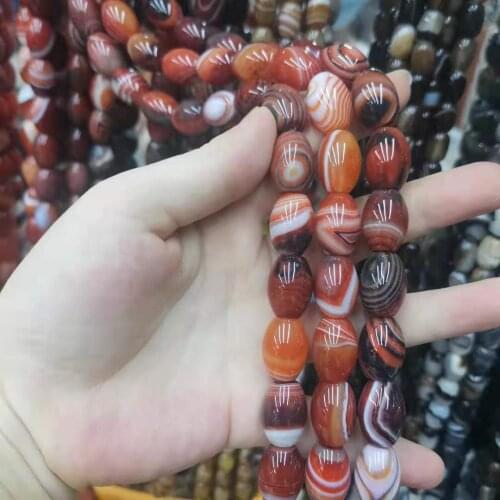 2Pcs/Lot Natural Sardonyx Bead Stripe Magical Pattern God Eyes Loose Man Woman Jewelry Dzi Bead DIY Bracelet Necklace Material