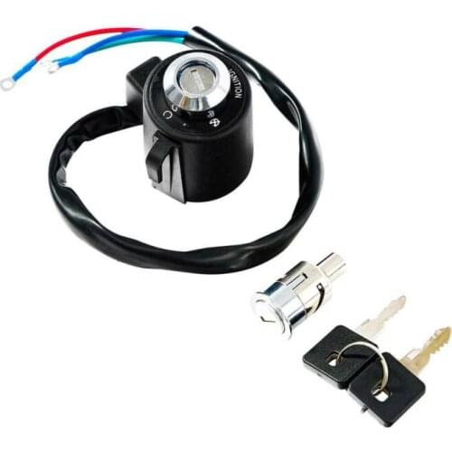 Motorcycle Black Ignition Switch Lock w/ Key Set For Harley Sportster XL 883 1995-2003