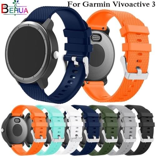 Colorful Soft Silicone Replacement watch Strap for Garmin Vivoactive 3 / vivoactive3 music Smart Wristband For Garmin Venu band