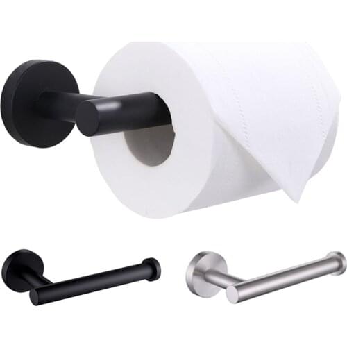 Toilet Paper Holder Matte Black Bathroom Toilet Roll Holder Towel Paper Ring Rack Bath Accessories