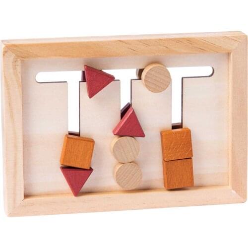 Kids Wooden Puzzles Toys Shape Matching Game Fun Puzzle Board Game Educational Geometric Shape Toys