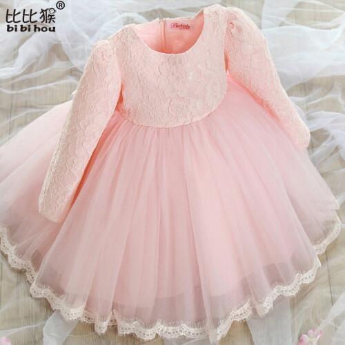 Girls Dress Baby Toddler Girl Lace Bow Tie Princess Party Dresses Girl 1st Birthday Tutu Dress Children Clothes Costume For Kids
