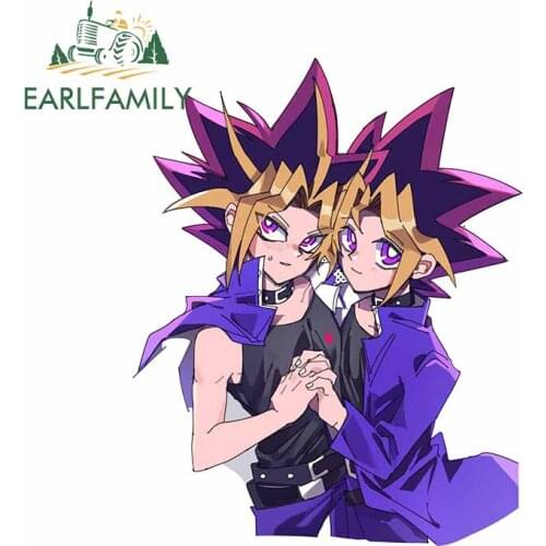 EARLFAMILY 13cm x 10.3cm for Yami X Yugi Puzzelshipping Atem Vinyl Car Sticker Waterproof Body for Car Windows Windshield Decal