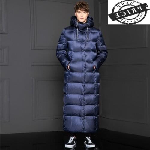 Goose Tcyeek2021 New Down Jacket Men Long Thick Korean Mens Winter Jackets Down Coat puffer jacket Doudoune Homme KJ133a
