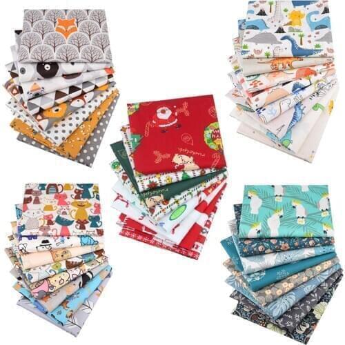 8 Pieces/set 25*25CM Mix Color Sewing Supplies Cartoon Pattern Multi Purpose for Household DIY Handmade Cotton Patchwork Cloth