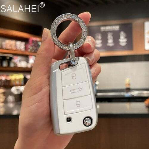 Exquisite TPU Car Key Cover Case Protective Shell For Volkswagen VW Golf Bora Jetta POLO GOLF Tiguan Passat Skoda Octavia A5 MK6