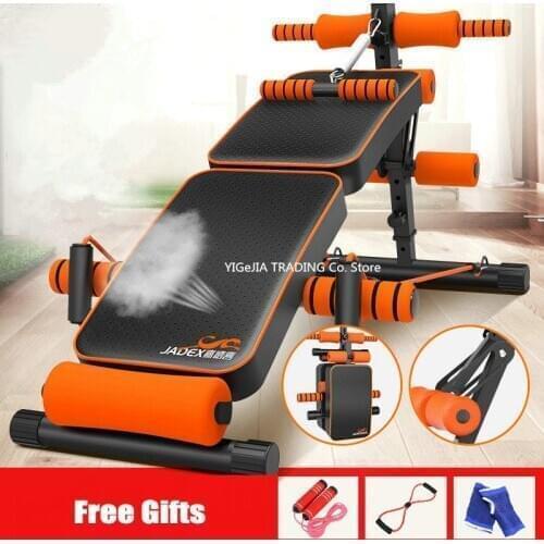Multifunctional Sit-ups Bench with Spring Booster, Foldable Dumbbell Bench Supine Board with Steel Frame, Workout Incline Board