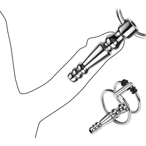 Male Urethra Catheter Sex Toys For Men Penis Ring Metal 7mm Urethral Sound Urethral Dilator Delay Ejaculation Penis Plug For Men