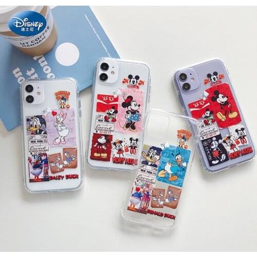 Disney Mickey Minnie TPU All-inclusive Soft Case for iPhone 11 Pro Max XR XS Max 7 8 Plus X SE Full Body Phone Back Cover