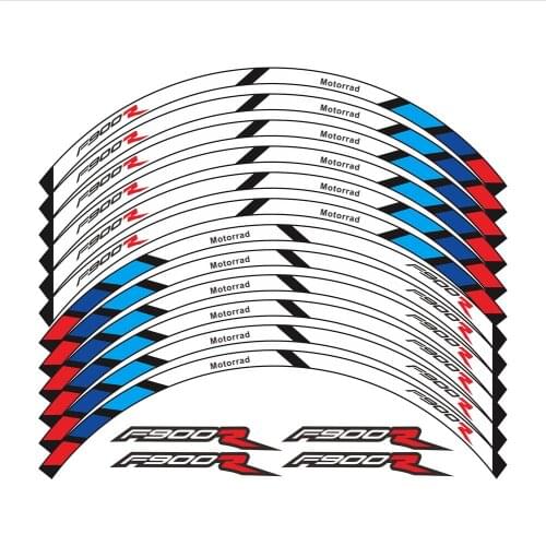 New 12 Pcs Motorcycle Wheels Stickers stripe moto Reflective Decorative protection Rim tire decals sticker For BMW F900R f900 r